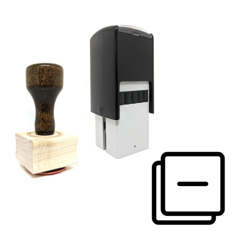 "Remove Stack" rubber stamp with 3 sample imprints of the image