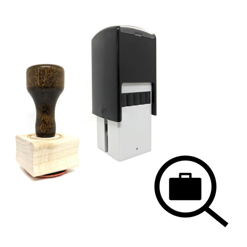 "Job Search" rubber stamp with 3 sample imprints of the image