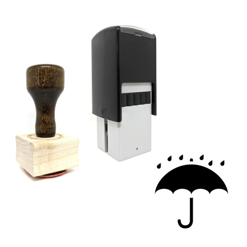 "Umbrella" rubber stamp with 3 sample imprints of the image