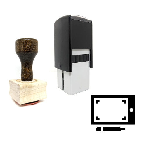 "Graphic Tablet" rubber stamp with 3 sample imprints of the image