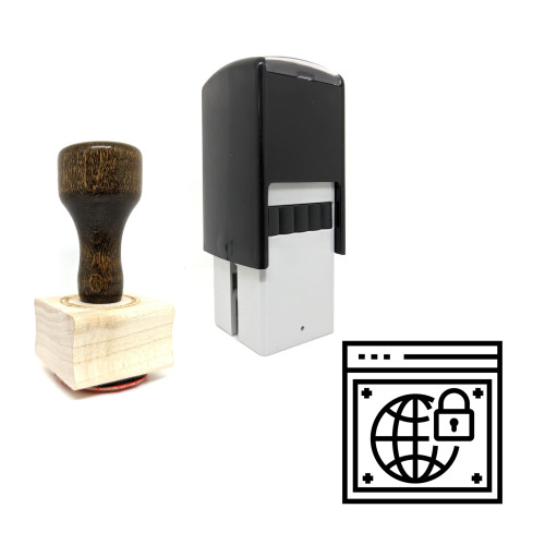 "Web Security" rubber stamp with 3 sample imprints of the image