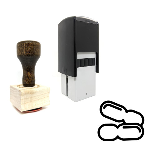 "Chromatids" rubber stamp with 3 sample imprints of the image