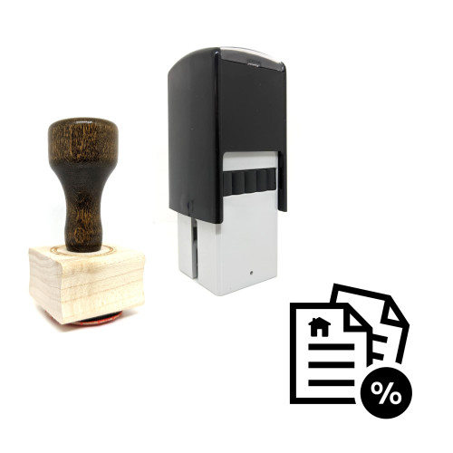 "Mortgage" rubber stamp with 3 sample imprints of the image