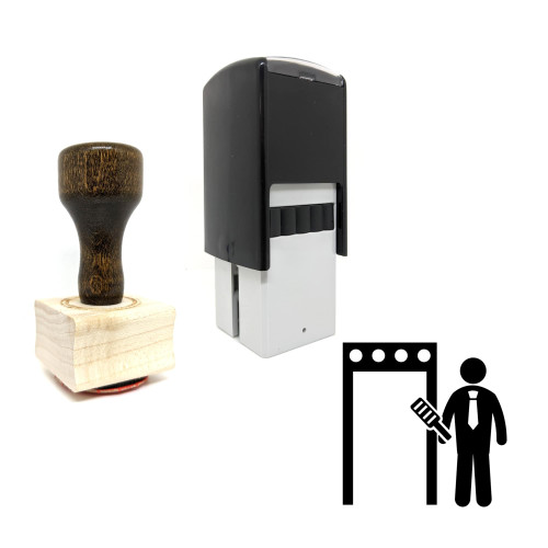 "Airport Security" rubber stamp with 3 sample imprints of the image