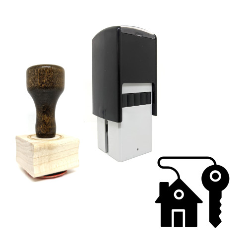 "Down Payment" rubber stamp with 3 sample imprints of the image