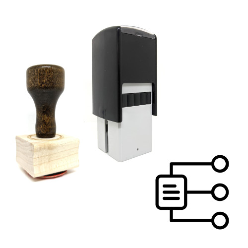 "Data Network" rubber stamp with 3 sample imprints of the image