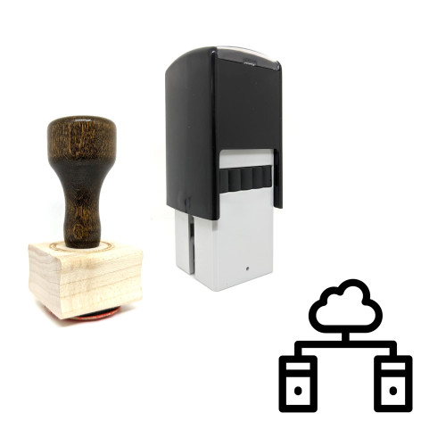 "Server Cloud" rubber stamp with 3 sample imprints of the image