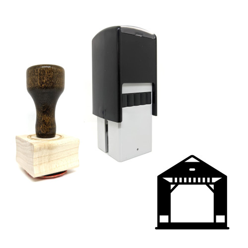 "Pergola" rubber stamp with 3 sample imprints of the image