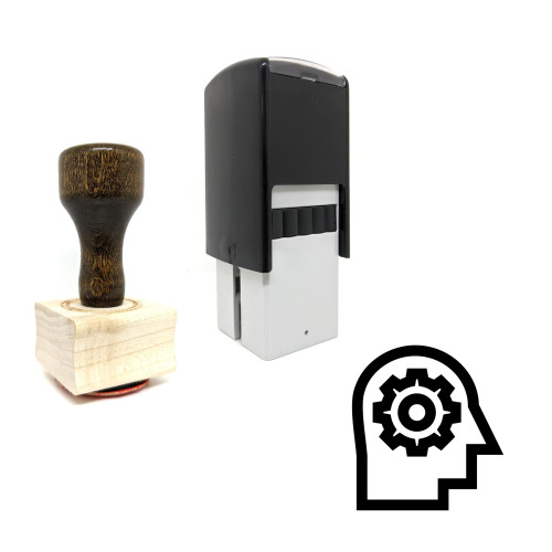 "Mind" rubber stamp with 3 sample imprints of the image