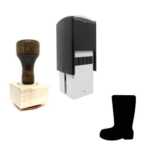 "Safety Boot" rubber stamp with 3 sample imprints of the image