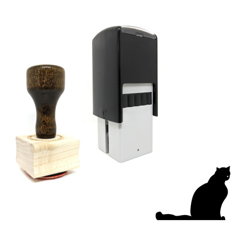 "Cat" rubber stamp with 3 sample imprints of the image