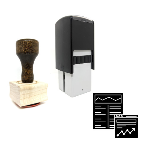"Web Infographic" rubber stamp with 3 sample imprints of the image