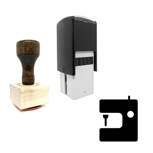 "Machine" rubber stamp with 3 sample imprints of the image