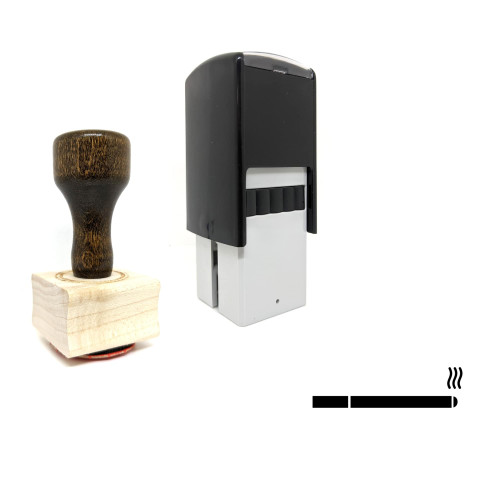 "Cigarette" rubber stamp with 3 sample imprints of the image