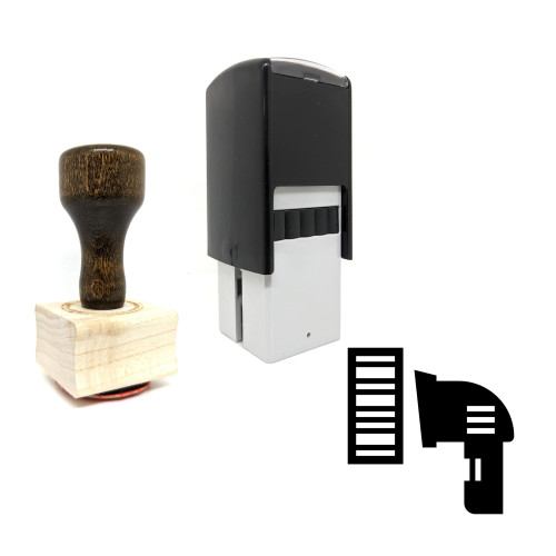 "Barcode Scanner" rubber stamp with 3 sample imprints of the image