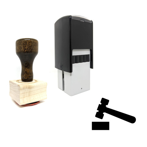 "Court" rubber stamp with 3 sample imprints of the image