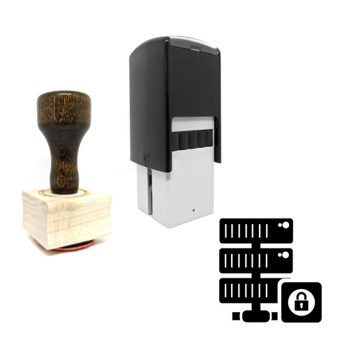 "Database Management" rubber stamp with 3 sample imprints of the image