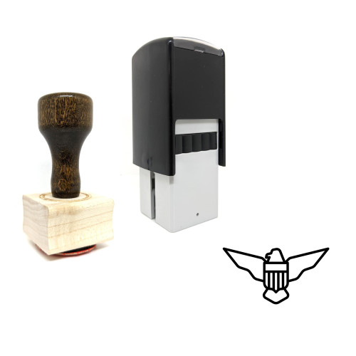 "Independence Eagle" rubber stamp with 3 sample imprints of the image