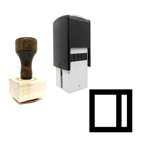 "Interface" rubber stamp with 3 sample imprints of the image