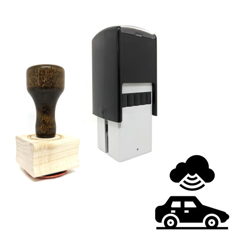 "Smart Car" rubber stamp with 3 sample imprints of the image