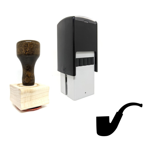 "Smoking Pipe" rubber stamp with 3 sample imprints of the image