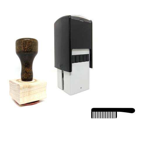 "Comb" rubber stamp with 3 sample imprints of the image