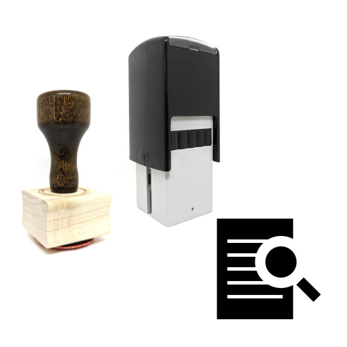 "Search" rubber stamp with 3 sample imprints of the image