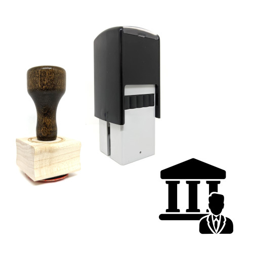 "Bank Manager" rubber stamp with 3 sample imprints of the image