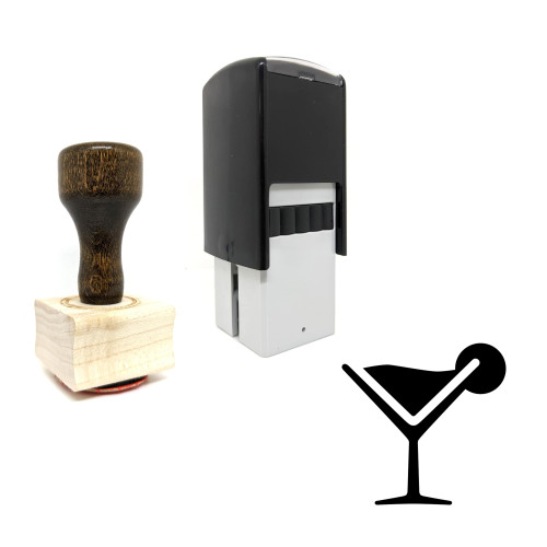 "Cocktail" rubber stamp with 3 sample imprints of the image