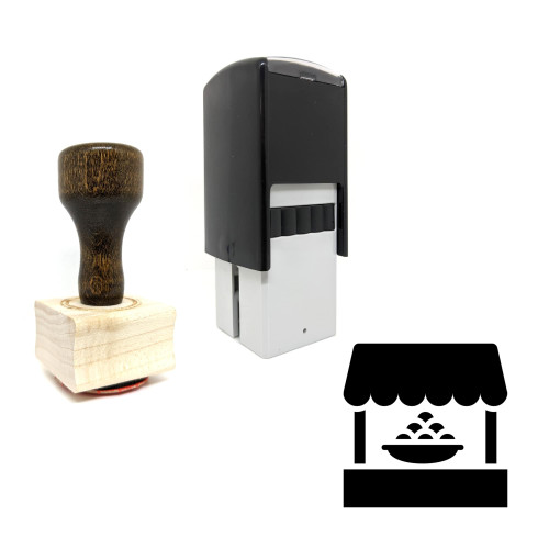 "Small Business" rubber stamp with 3 sample imprints of the image