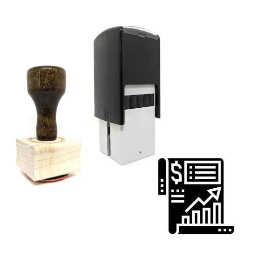 "Income Statement" rubber stamp with 3 sample imprints of the image