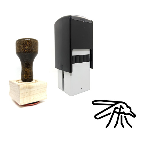 "Mosquito" rubber stamp with 3 sample imprints of the image