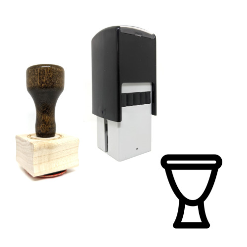 "African Drum" rubber stamp with 3 sample imprints of the image