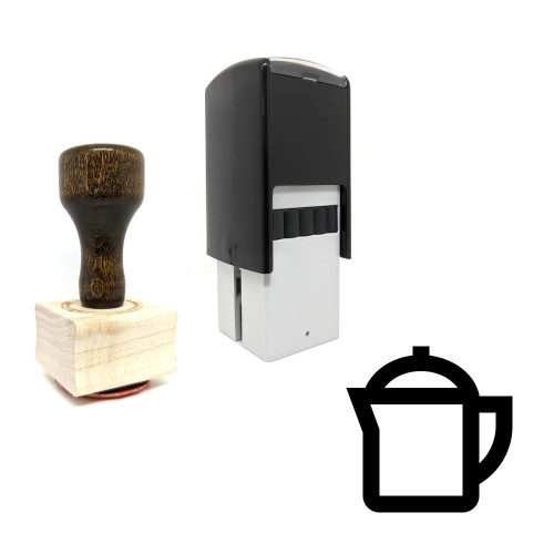 "Electric Kettle" rubber stamp with 3 sample imprints of the image