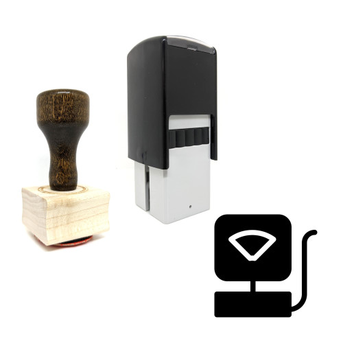 "Ultrasound Scanner" rubber stamp with 3 sample imprints of the image