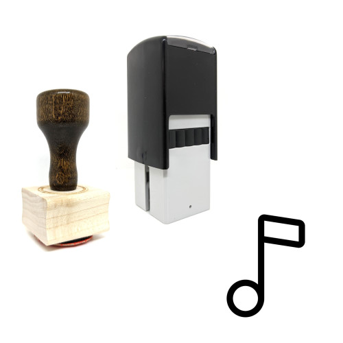 "Music" rubber stamp with 3 sample imprints of the image