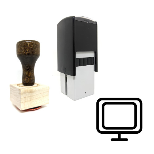"LCD" rubber stamp with 3 sample imprints of the image