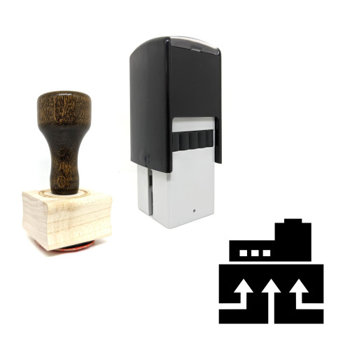 "Geothermal Power Plant" rubber stamp with 3 sample imprints of the image