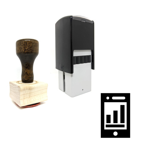 "Business App" rubber stamp with 3 sample imprints of the image