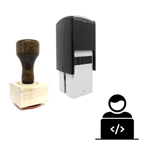 "Computer Programmer" rubber stamp with 3 sample imprints of the image