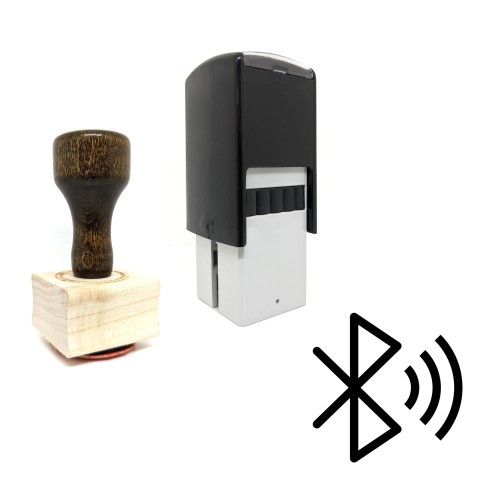 "Bluetooth" rubber stamp with 3 sample imprints of the image