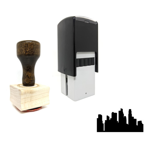 "Central Business District" rubber stamp with 3 sample imprints of the image