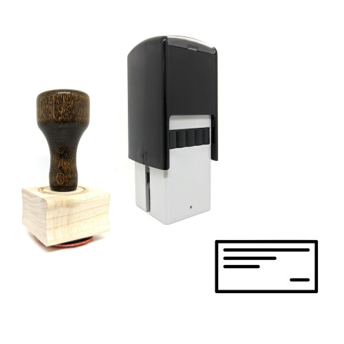 "Check" rubber stamp with 3 sample imprints of the image