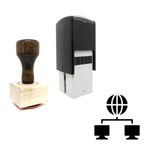 "Diagram" rubber stamp with 3 sample imprints of the image