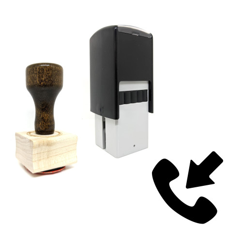 "Incoming Call" rubber stamp with 3 sample imprints of the image