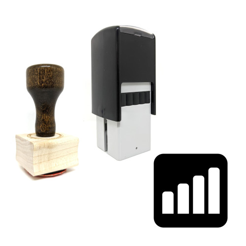 "Chart" rubber stamp with 3 sample imprints of the image