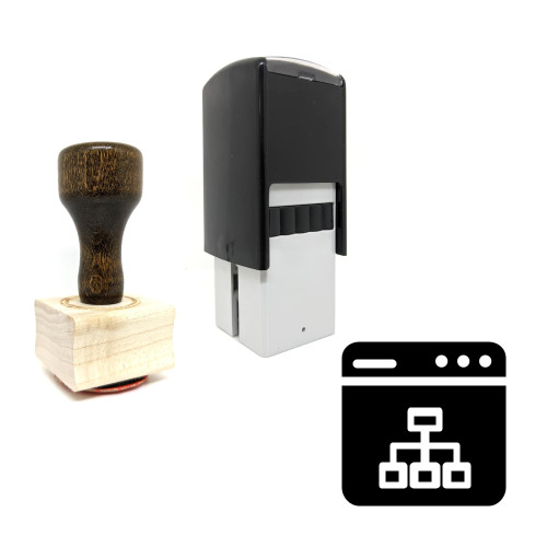 "Site Map" rubber stamp with 3 sample imprints of the image