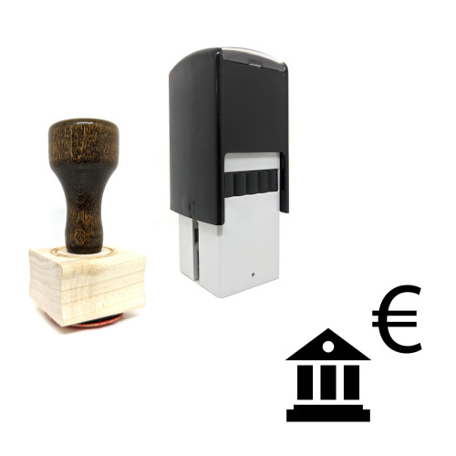 "Euro Bank" rubber stamp with 3 sample imprints of the image