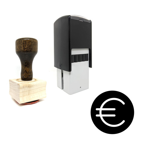 "Euro Coin" rubber stamp with 3 sample imprints of the image