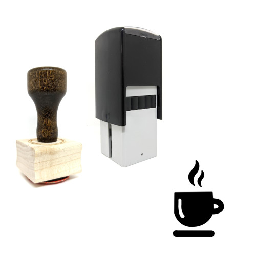 "Coffee" rubber stamp with 3 sample imprints of the image